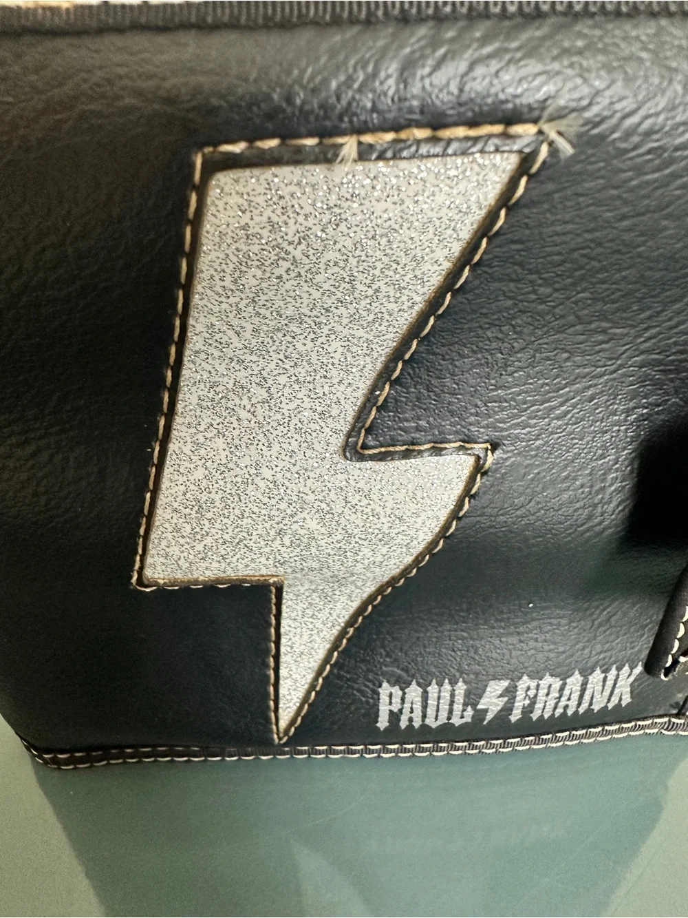 VTG Y2K Paul Frank Lightning Bolt CD Holder Wallet Glitter Vinyl Case 2000s READ